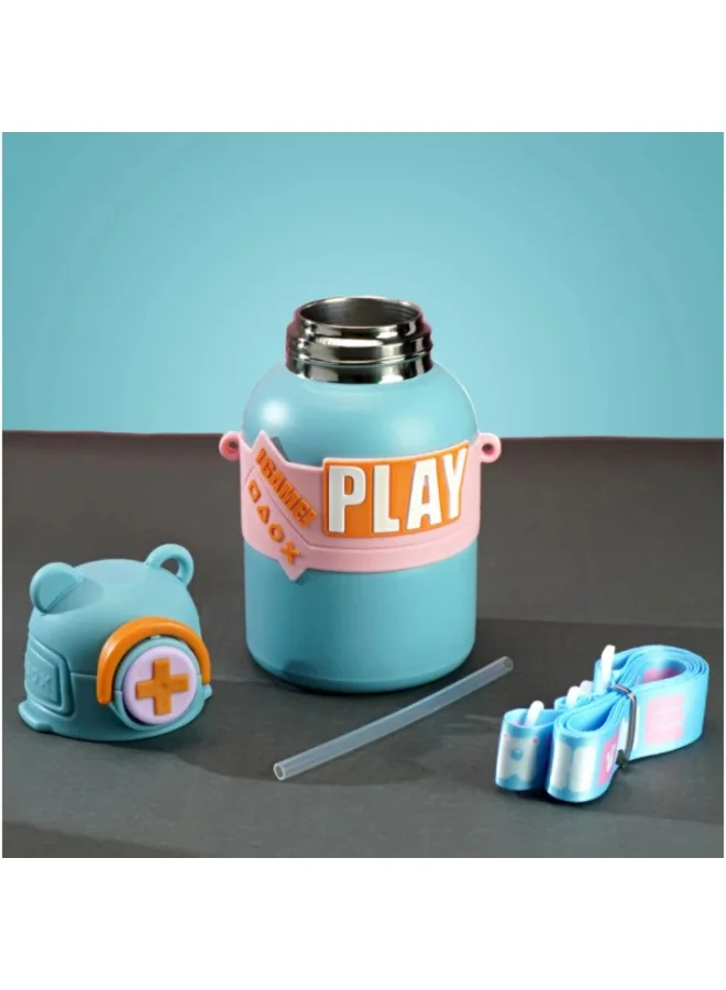 LITTLE SURPRISE BOX Little Surprise Box, Blue Game Theme Stainless Steel Kids Water Bottle, 550ml