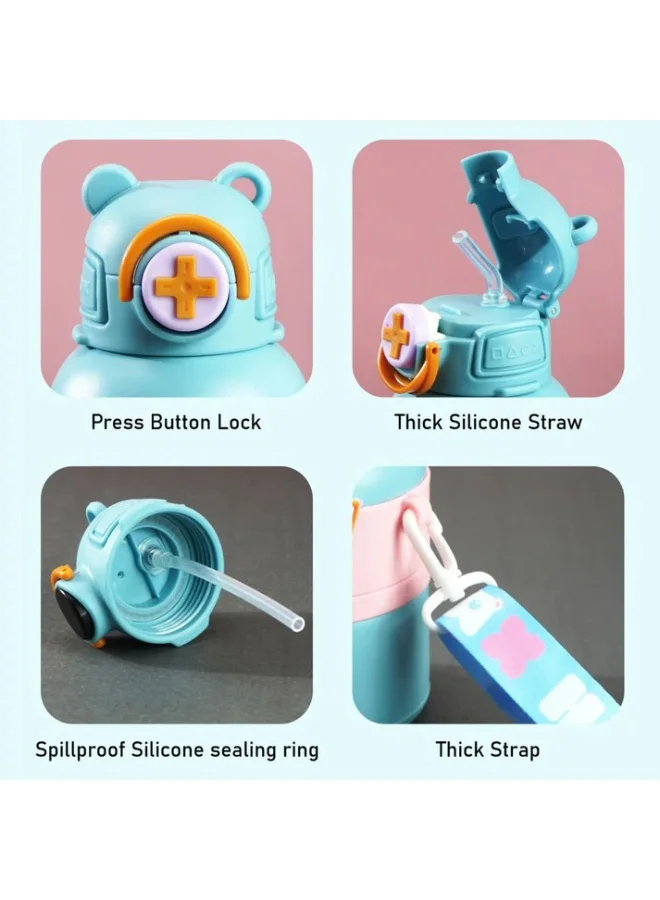 LITTLE SURPRISE BOX Little Surprise Box, Blue Game Theme Stainless Steel Kids Water Bottle, 550ml