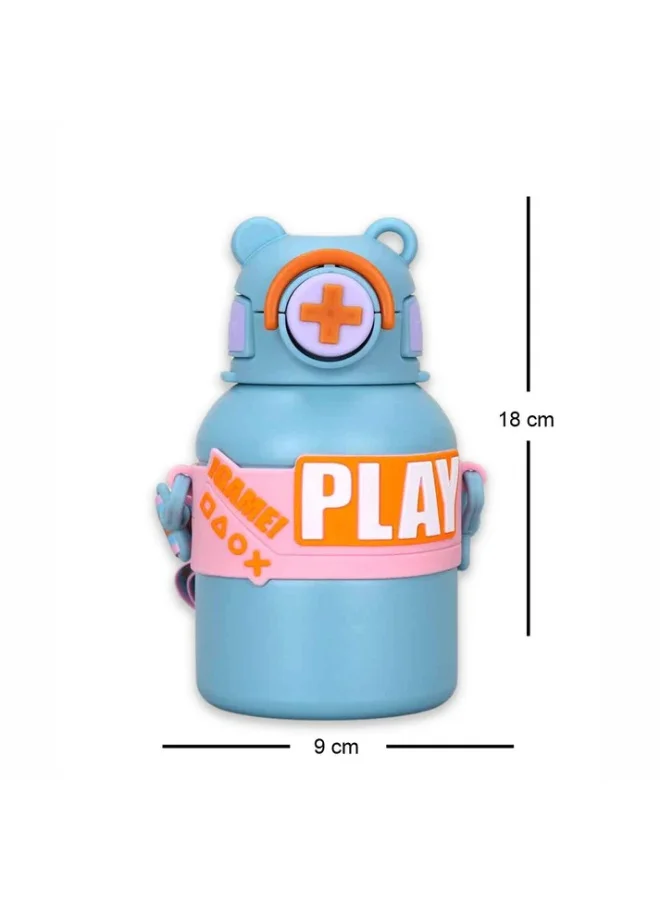 LITTLE SURPRISE BOX Little Surprise Box, Blue Game Theme Stainless Steel Kids Water Bottle, 550ml
