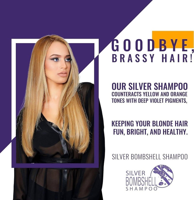 GK HAIR Miami Bombshell Purple Shampoo (9.5 Fl Oz/280ml) For Blonde, Platinum, Ash, Silver & Gray Hair Moisturizes Dry & Damaged Removes Yellow Brassy Tones - Image 2