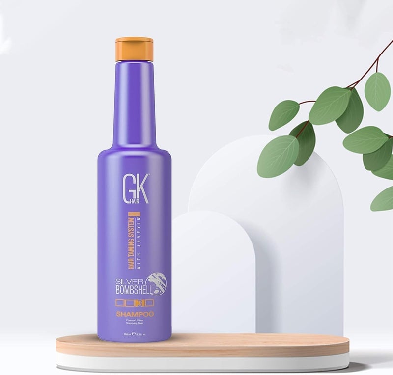 GK HAIR Miami Bombshell Purple Shampoo (9.5 Fl Oz/280ml) For Blonde, Platinum, Ash, Silver & Gray Hair Moisturizes Dry & Damaged Removes Yellow Brassy Tones - Image 5