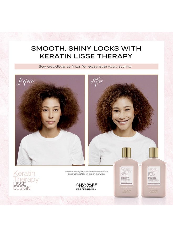 ALFAPARF MILANO Keratin Therapy Lisse Design Vitalizing Kit Sulfate Free Keratin Shampoo And Conditioner Maintains And Enhances Keratin Hair Treatment 2 X 8.45 Fl Oz  - Image 5