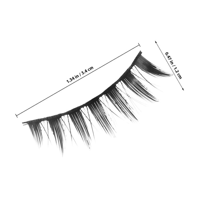 False Eyelashes 5 Pairs Black Stem Natural Curl Lightweight Makeup Accessories for Women Enhancing Eye Shape and Double Eyelid Effect - Image 2