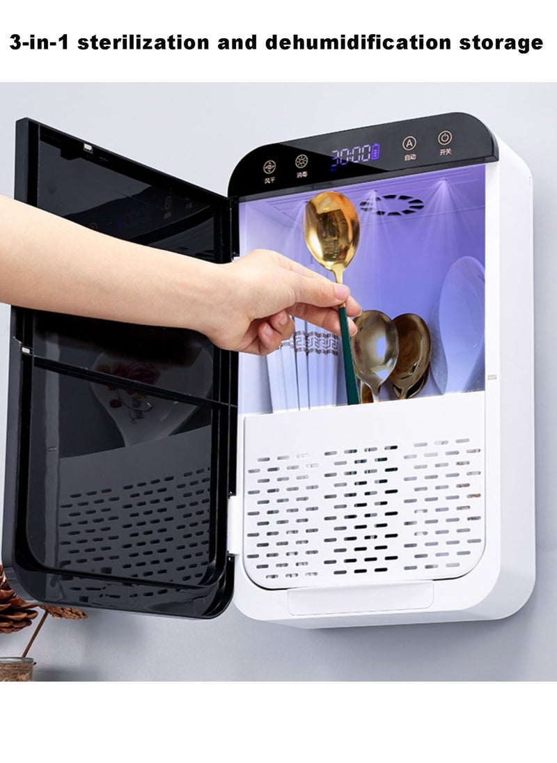 Multipurpose Chopsticks and Fork Storage Box with Disinfection Function