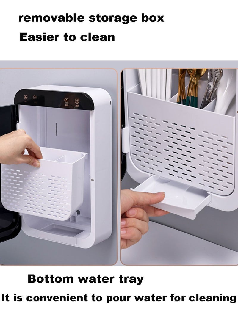 Multipurpose Chopsticks and Fork Storage Box with Disinfection Function