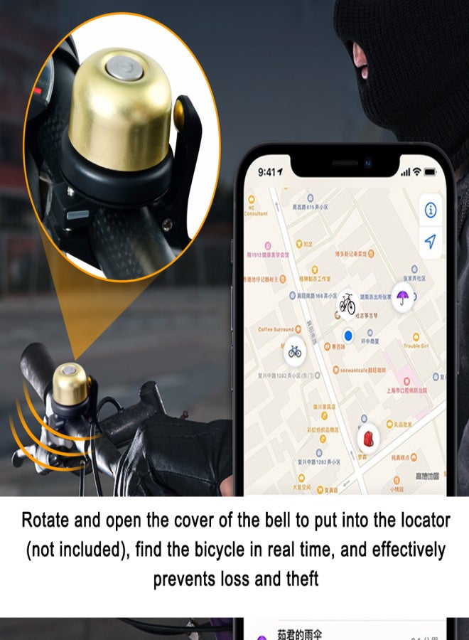 TWOOC Bike Bell for Handlebar Loud Bicycle Horn Anti-Theft Positioning Bell Waterproof for MTB Mountain Bike Road Bike - Image 5