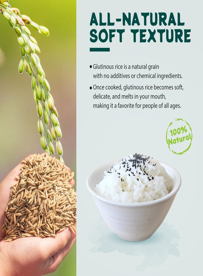 Soeos Sweet Sticky Rice 2lbs, Premium Glutinous Rice, All Natural Gluten Free Sticky Rice for Desserts or Rice Cakes, Rich in Fibers - Image 5