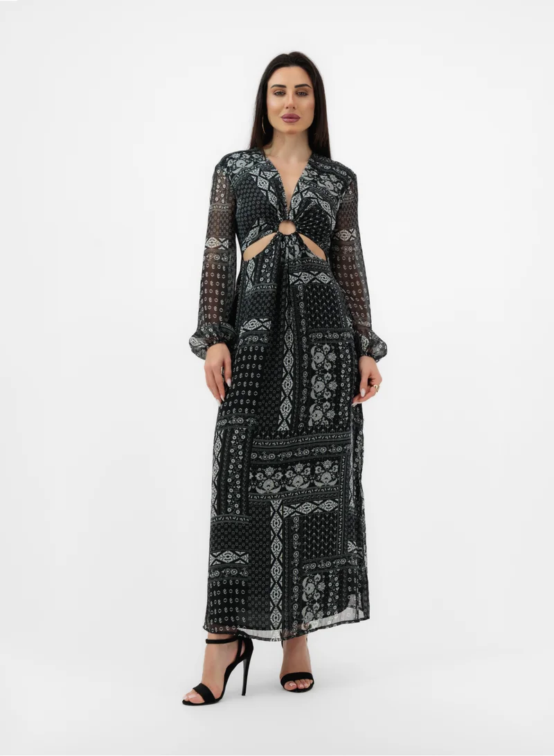 MAXI DRESS WITH SIDE CUT-OUTS