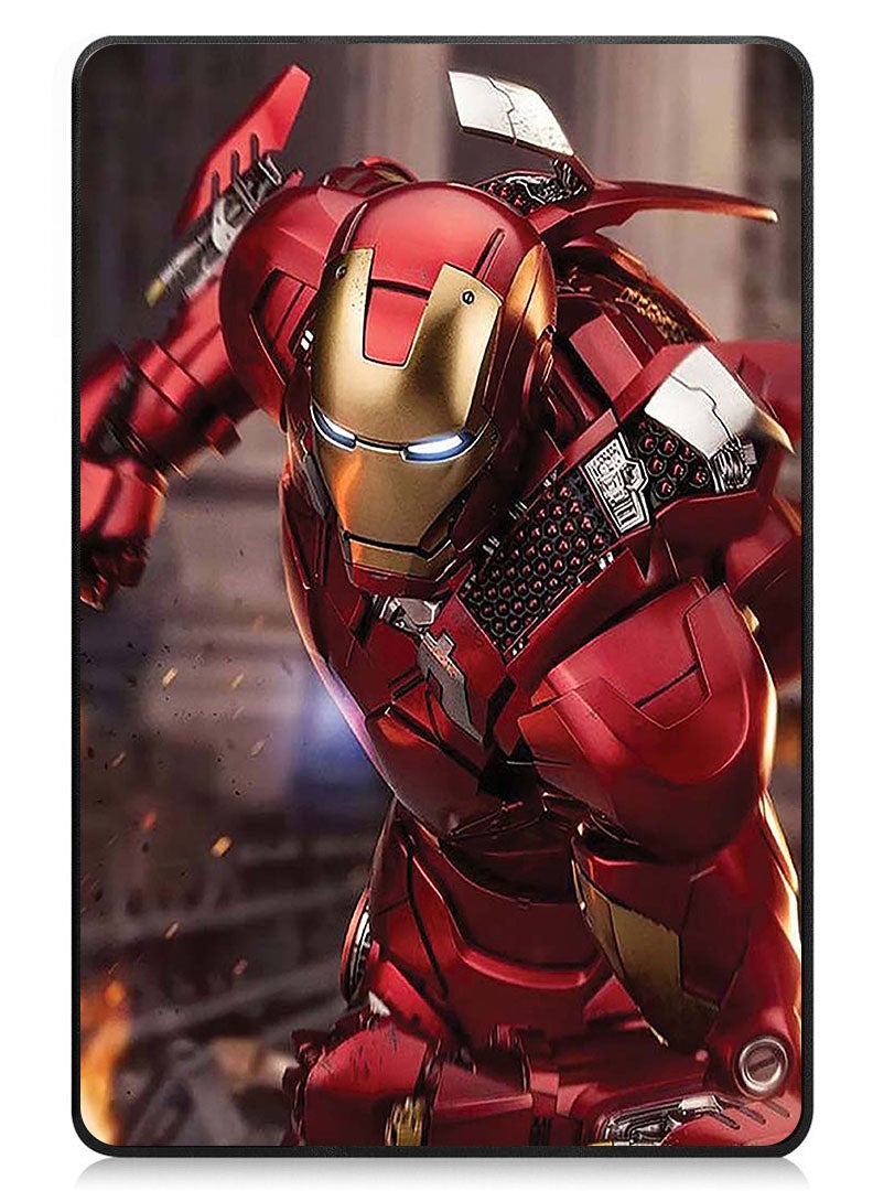 Theodor Protective Flip Case For Lenovo Tab M9 (2023) With Trifold Stand Auto Wake Sleep Shockproof Cover Iron Man Fighting - Image 1