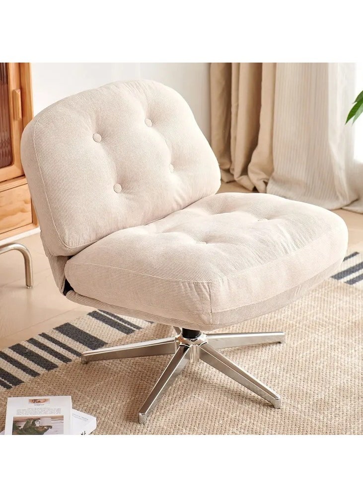 Generic Swivel Accent Chair, Cozy Living Room Chair, Comfy Reading Chair, Criss Cross Chair, Fabric Reading Sofa Chair with Wide Seat, Deep Cushion, 115° Tilt for Living Room, Bedroom  - Image 1