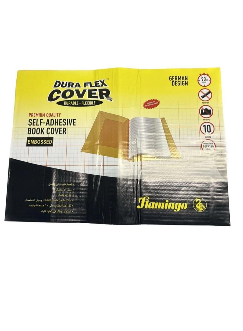 Flamingo Dura Flex Cover Self Adehsive Book Cover Emobossed 101 Sheets 500x360mm - Image 1