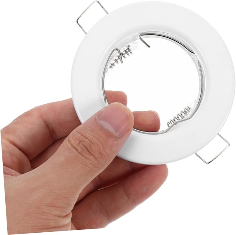 White Metal Baffle Trim For Recessed Spotlights Easy Install Downlight Holder - Image 5