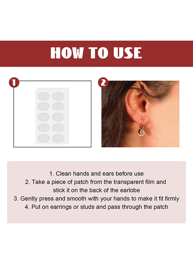 EELHOE - Clear Earring Support Patches, Earring Backs For Droopy Ears, Ear Care Products For Torn Or Stretched Ear Lobes, 50 Patches - Image 1