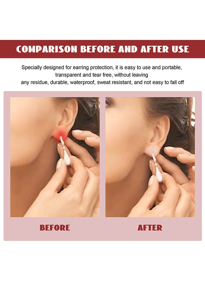 EELHOE - Clear Earring Support Patches, Earring Backs For Droopy Ears, Ear Care Products For Torn Or Stretched Ear Lobes, 50 Patches - Image 1