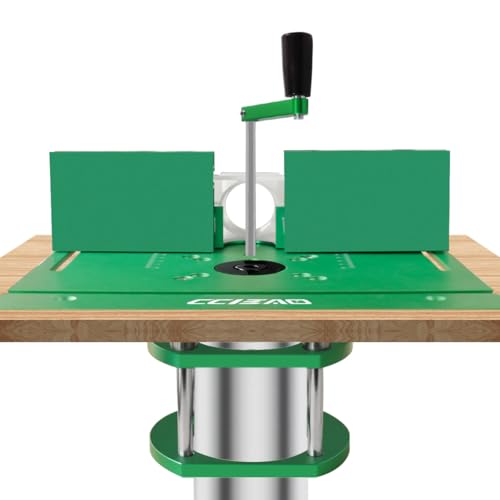 CCIEAO Router Table Lift System for 65mm Diameter Motors, Router Lift Base with Router Table Insert Plate for Router Working Benches Woodworking Engraving DIY Tools - Image 2