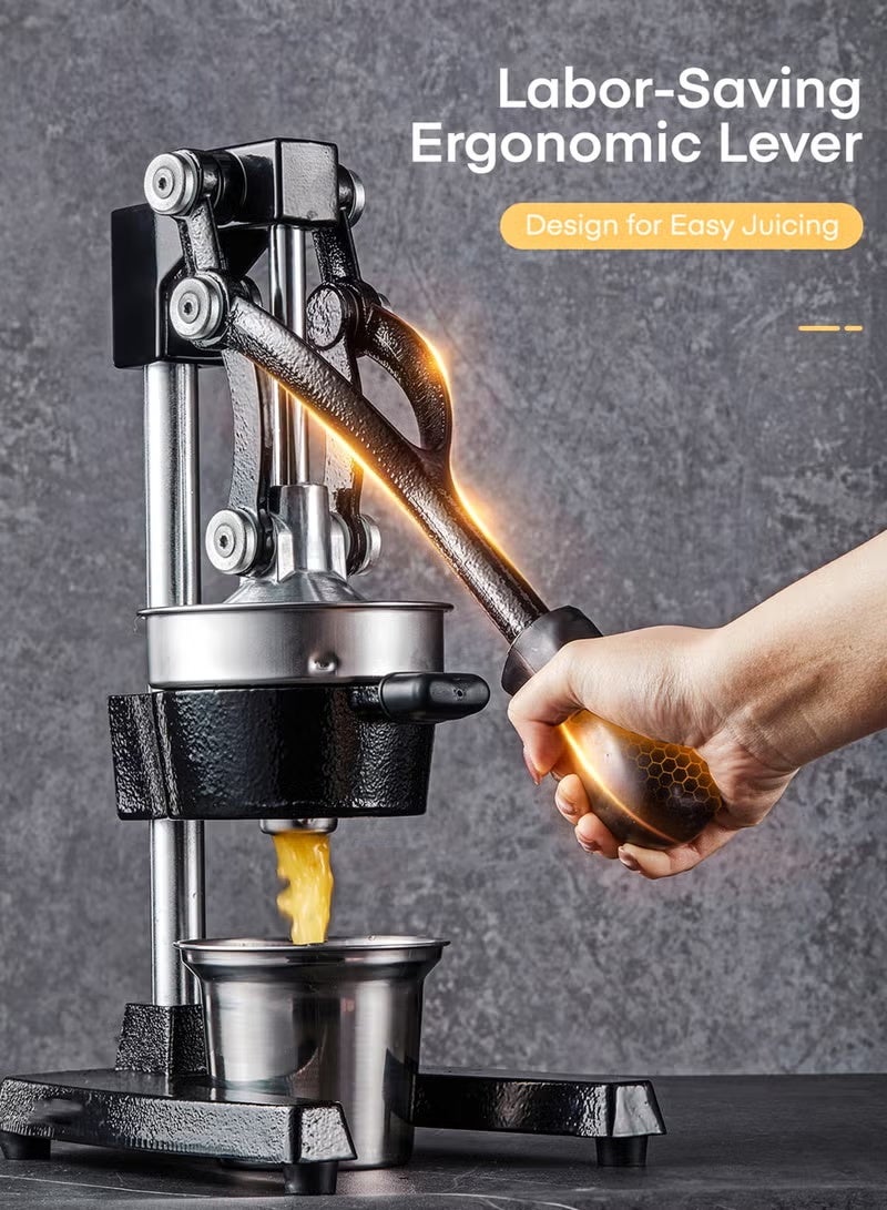 TIGER Professional Manual Fruit Citrus Juicer Heavy Duty Stainless Steel Hand Press for Oranges Lemons Limes Grapefruit & Pomegranate – Non-Electric Commercial Grade Juice Extractor for Home & Shops - Image 1