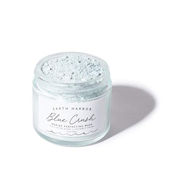 Earth Harbor | BLUE CRUSH Marine Perfecting Mask | Natural & Nontoxic | Organic Blue Green Algae, Coconut Cream & Indigo | Exfoliates & Nourishes | 2 oz - Image 2