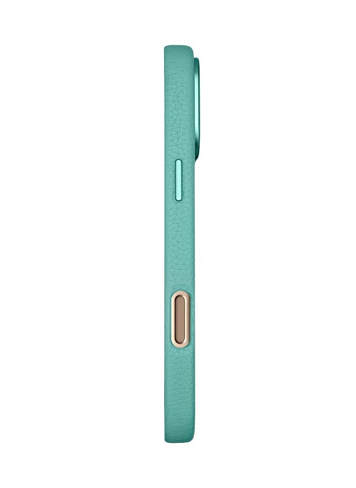 A-CASE - A-Case itsmycase Series Amur Pro Made of 100% Genuine Leather in addition to The Strap Used As Stand Compatible with iPhone 16 Pro Max - Tiffany Brown - Image 1