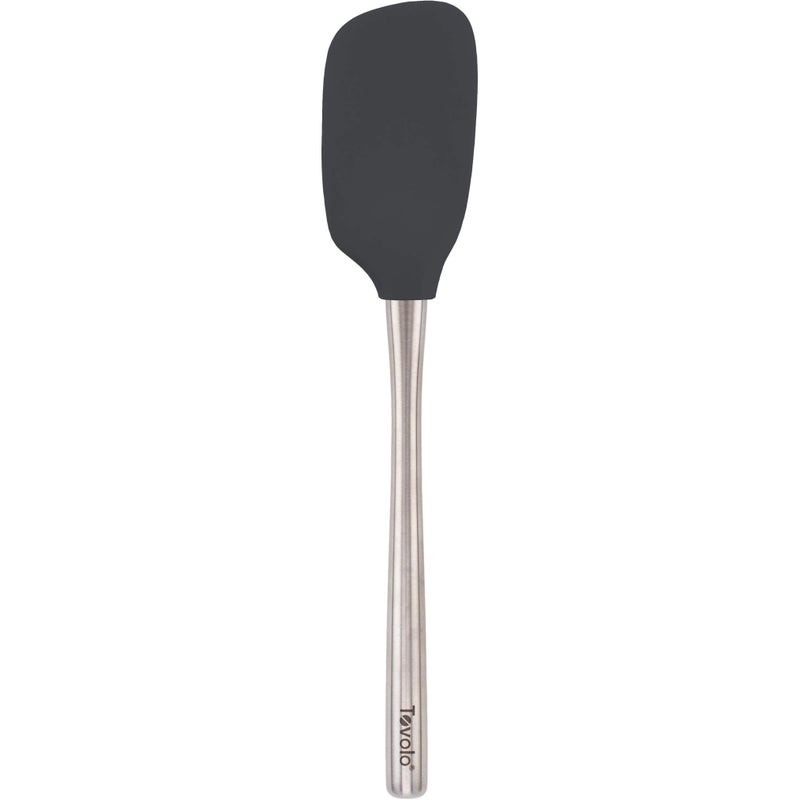 Tovolo FlexCore Stainless Steel Handled Spoonula Spatula Spoon Ergonomic Grip Dishwasher Safe Charcoal