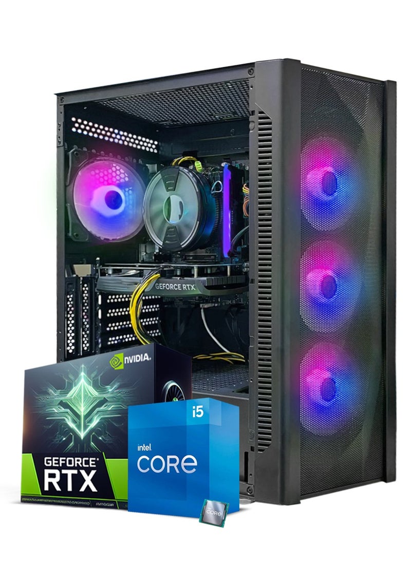 Truenort Gaming PC, Intel Core i5-11400F, RTX 3050, 16GB RAM, 1TB SSD,Air Cooler 120mm,Window 11 Pro, Black Case  - Image 1