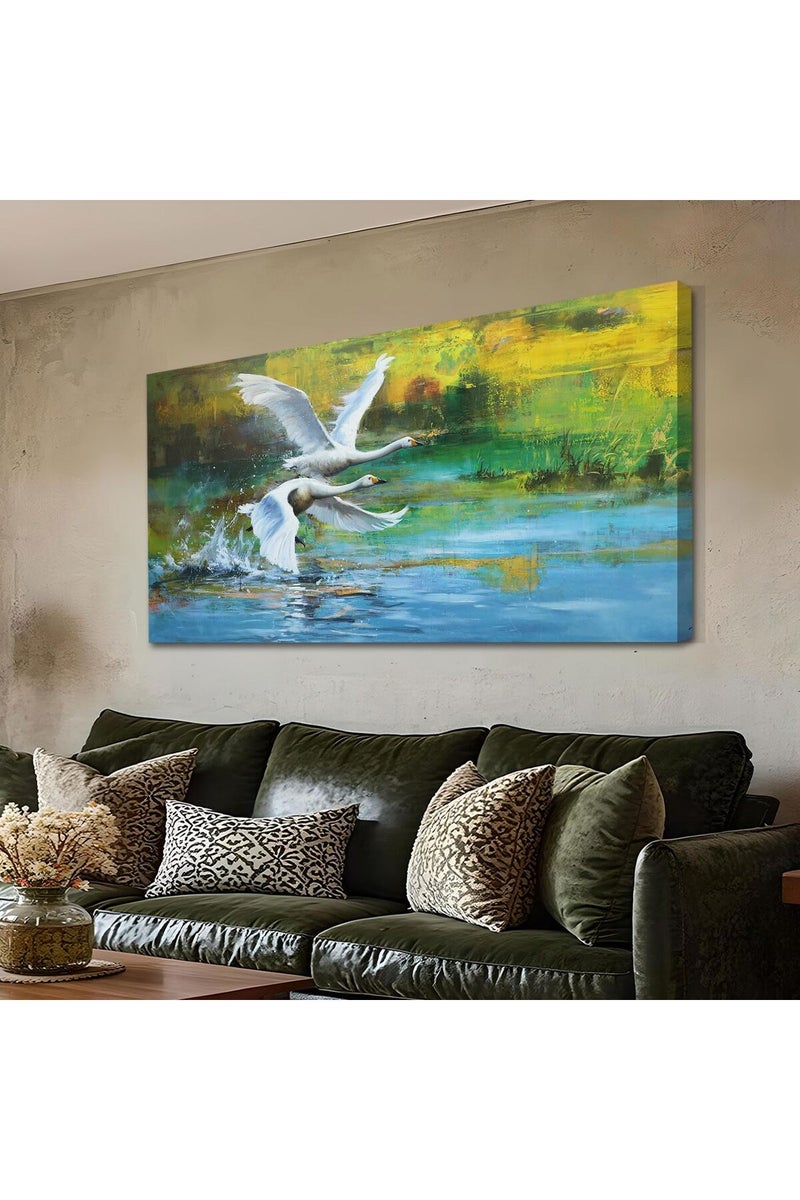 EMODA Vintage-Style Minimalist Canvas Artwork 60x120 cm – Personalized Wrap Framed Decor - Image 2