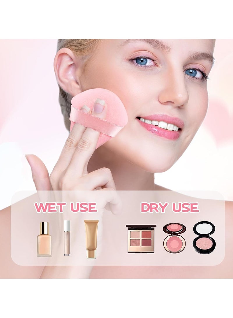 Generic 8-Pack Face Powder Puffs Triangle Powder Puffs for Loose Powder and Makeup Foundation, Makeup Powder Puffs for Contouring, Cloud Kiss Beauty Makeup Tools (Pink/Black/White/Nude)  - Image 4