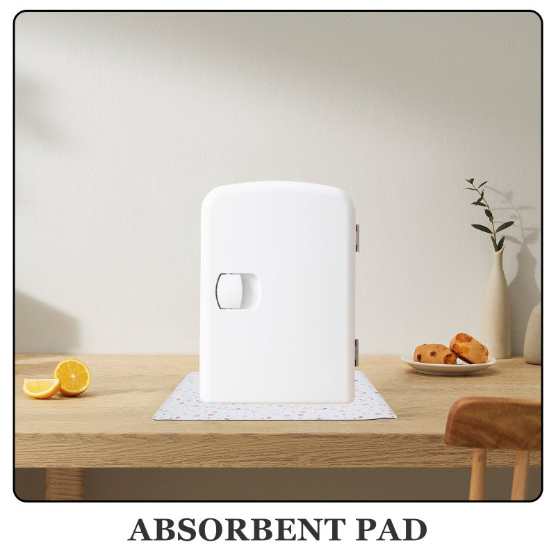 Mini Fridge Silicone Mat Refrigerator Drip Trays Dorm Fridge Stand Sink Liner For Washing Machines Dryers Coolers Dishwashers Marble Print - Image 2