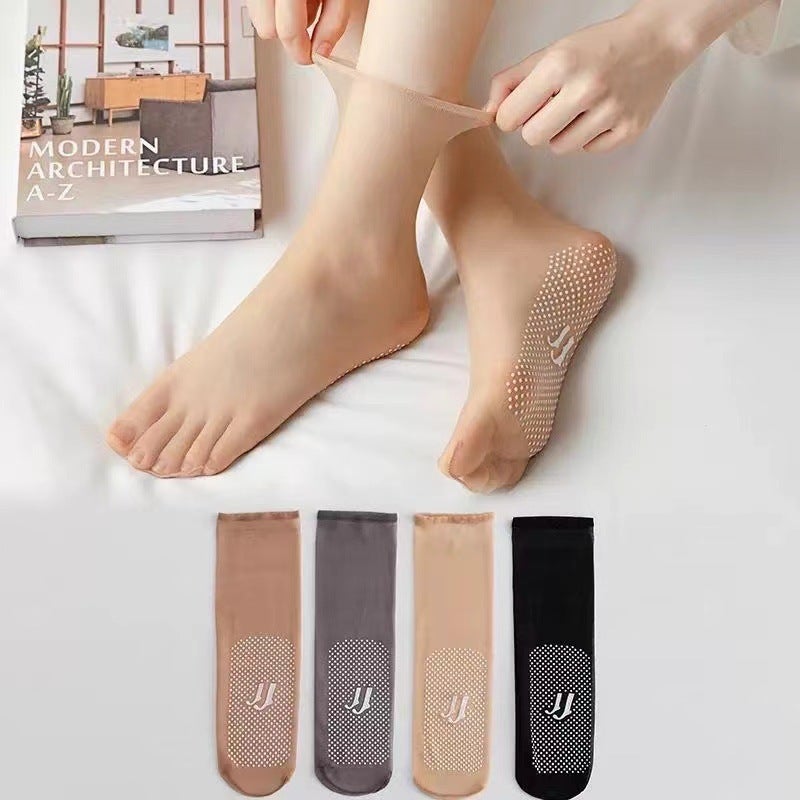 Summer Thin Crystal Silk Glue Anti-Slip Transparent Silicone Crystal Silk Invisible Transparent Anti-Snagging Women'S Stockings - Image 3