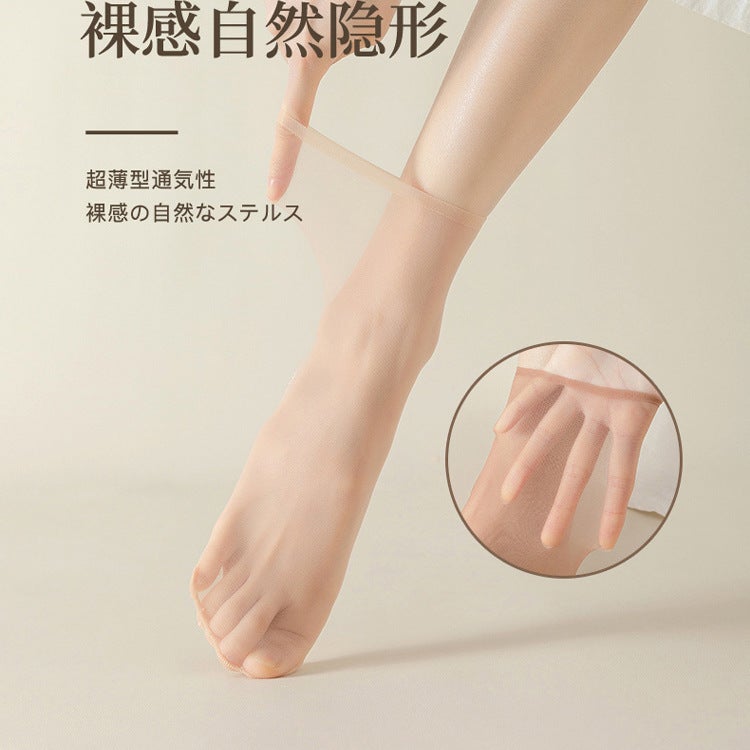Summer Thin Crystal Silk Glue Anti-Slip Transparent Silicone Crystal Silk Invisible Transparent Anti-Snagging Women'S Stockings - Image 4