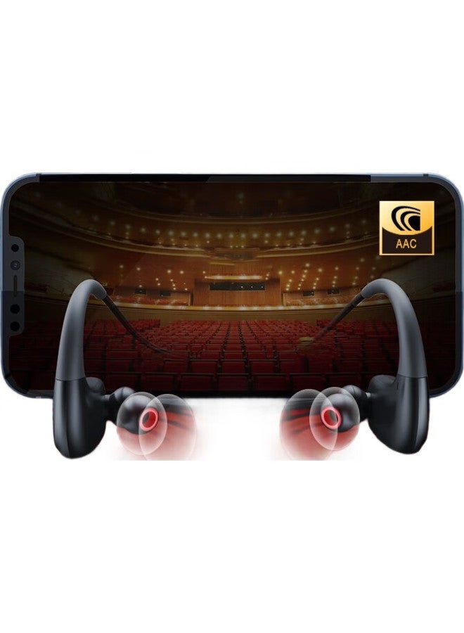 Dacom Athlete Sports Bluetooth Headphones, Wireless Earphones For Running, Dual-Ear Music Hanging Earphones, Suitable For Cycling, In-Ear Headphones, Compatible With Apple, Huawei, Xiaomi, Android, Black - Image 3