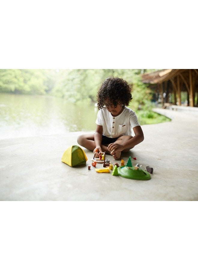 PlanToys Pretend Play Camping Set (6624) | Sustainably Made from Rubberwood and Non-Toxic Paints and Dyes - Image 5