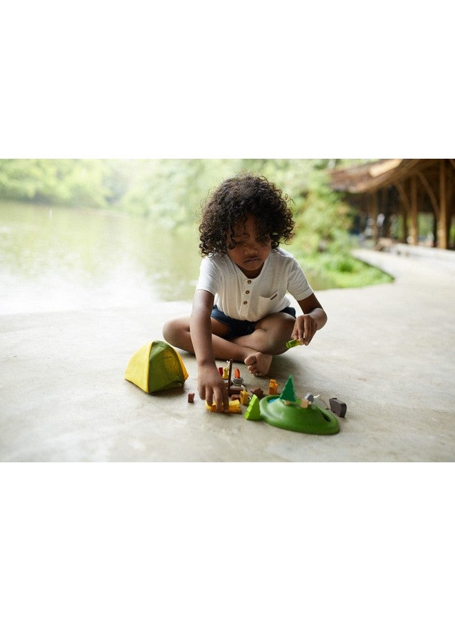 PlanToys Pretend Play Camping Set (6624) | Sustainably Made from Rubberwood and Non-Toxic Paints and Dyes - Image 4