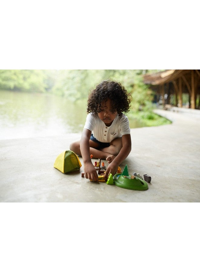 PlanToys Pretend Play Camping Set (6624) | Sustainably Made from Rubberwood and Non-Toxic Paints and Dyes - Image 3