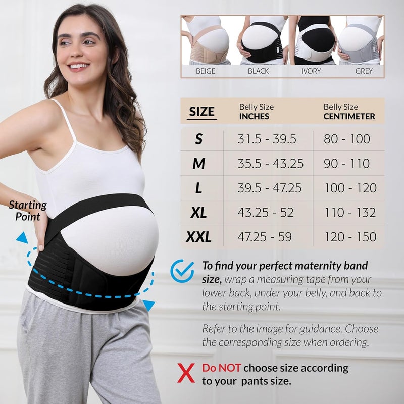 NeoTech Care Pregnancy Support Maternity Belt - Black, Size M - Image 2