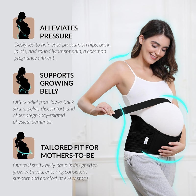 NeoTech Care Pregnancy Support Maternity Belt - Black, Size M - Image 5