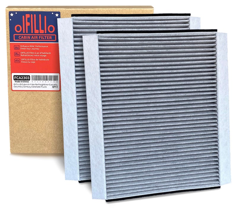 OIFILLIO Cabin Air Filter for Volvo VNL 780 760 860 670 630 VN 780 670 VH VHD VNM Trucks Replace 20435801 AF26405 P606555 PA10187 49084 PA4681 Cabin filter with Activated Carbon FCA2301C 2