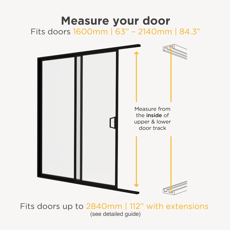 Hakuna Pets V2 Patio Pet Door Screen Insert Panel for Sliding Doors, Fits Door Track Min Ht 59.05" to Max Ht 84.25",UV Resistant Mesh, Locking Magnetic Dog Door, Easy Install and Removal,Medium,White - Image 3