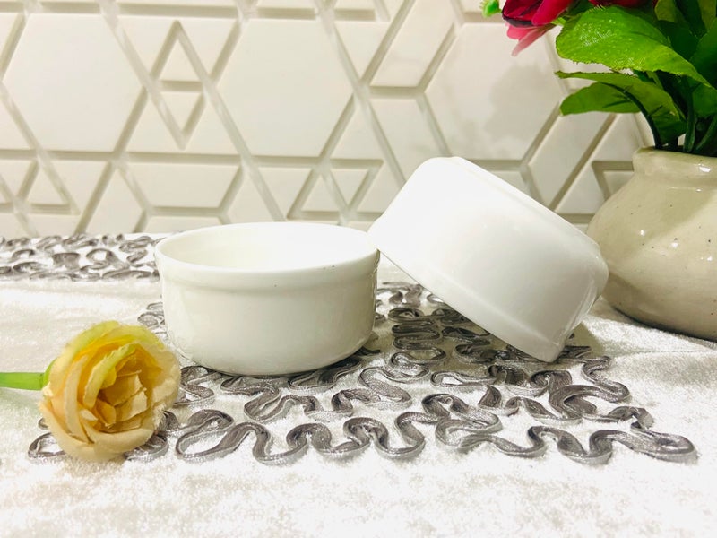ALTAICA Bone China White Ceramic 80ml Small Sauce Bowl Set of 4 Mini Dip Bowls for Serving Chutney, Salsa, Pickle, Sauce - Image 3
