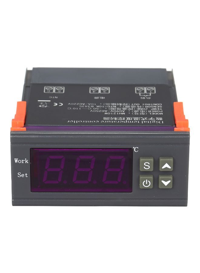 NIBEMINENT Digital Temperature Controller With Sensor Grey/Black/Orange - Image 1
