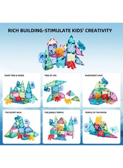 MiDeer Animal Magnetic Tiles 40 Pcs, Magnetic Building Blocks For Toddler 3-5, Educational Stack Tile Construction Magnet Block Stem Learning Toy For Kids Age 3-5 4-8  - Image 2