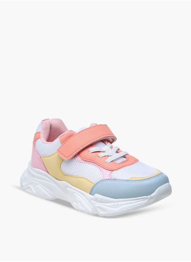 فلورا بيلا من شو إكسبرس Colourblock Sneakers with Hook and Loop Closure