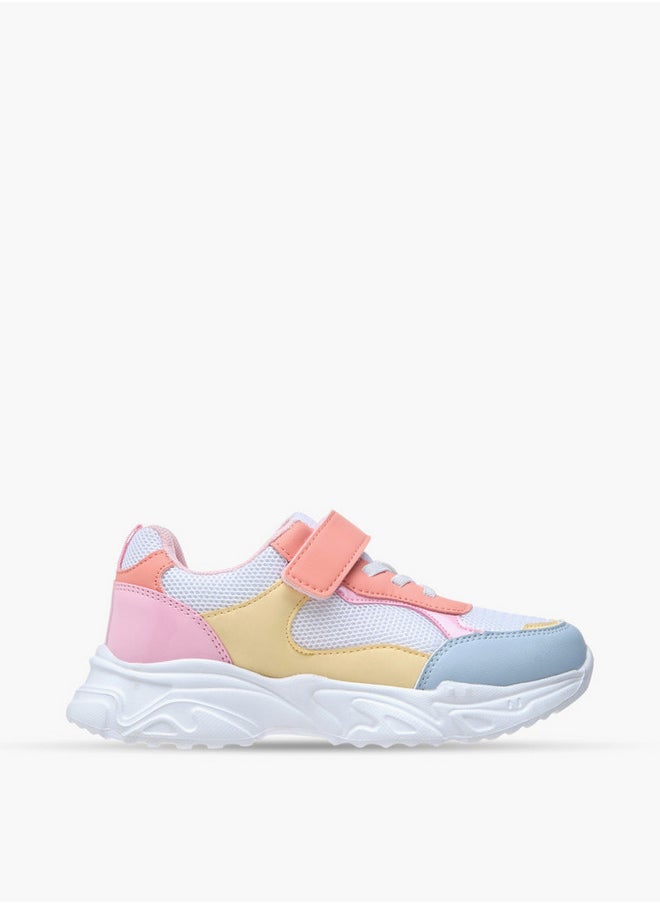 Flora Bella By Shoexpress Colourblock Sneakers with Hook and Loop Closure  - Image 3