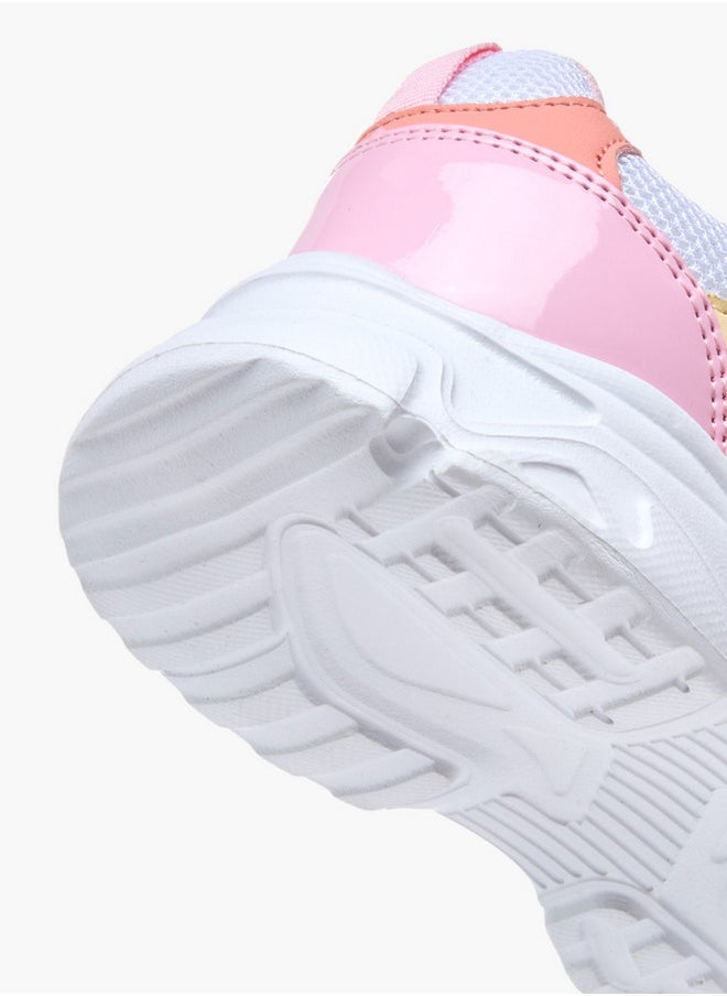 Flora Bella By Shoexpress Colourblock Sneakers with Hook and Loop Closure  - Image 5