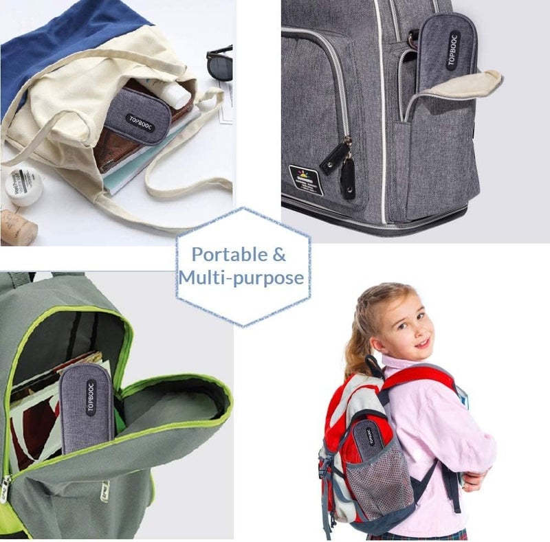 Topbooc Travel Stainless Steel Utensils Set with Case – 8-Piece Reusable Flatware Kit Includes Fork, Knife, Spoon, Chopsticks, Straws, Brush & Bag – Portable Cutlery for Camping, Work, Picnic (Silver) - Image 5