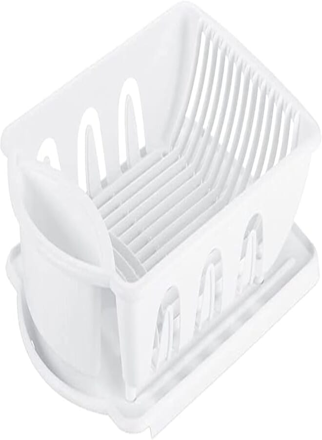Sterilite 06218006 Sink Dish Rack Drainer, White