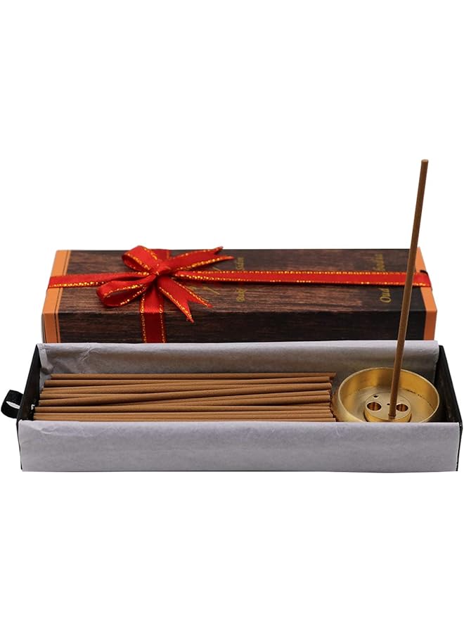إيروريكس أعواد بخور خشب العود برائحة كمبودية 3 مم مع مبخرة نحاسية A79 1 - Image 3