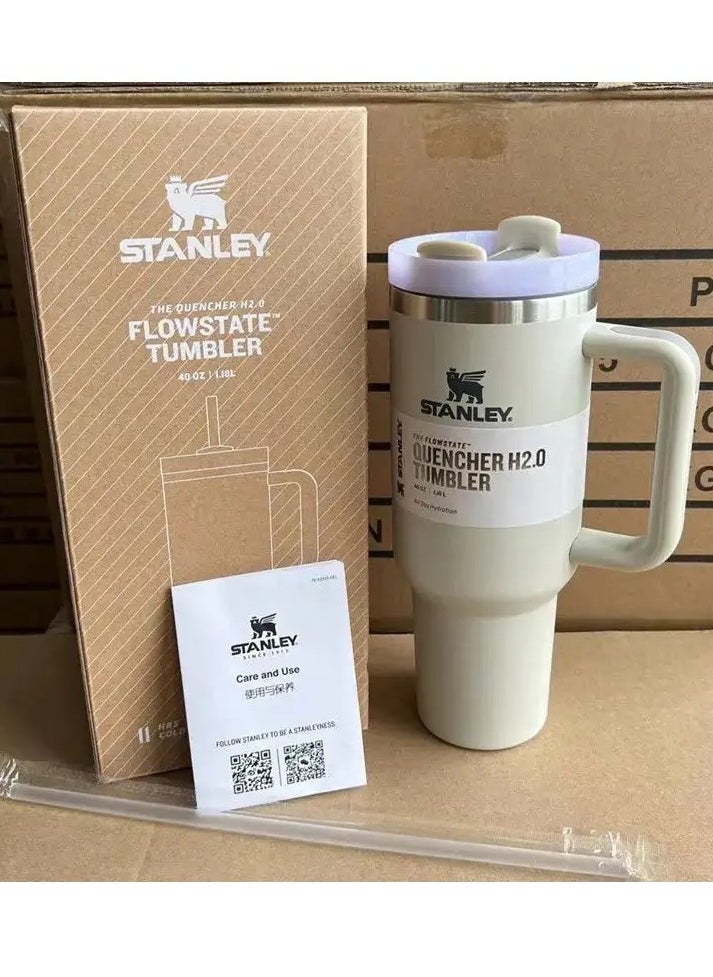 Stanley - 30oz Tumbler with Handle Insulated Stainless Steel Travel Coffee Mug with Straw & Medium Water Bottle Cup for Hot & Cold Beverages - Image 1