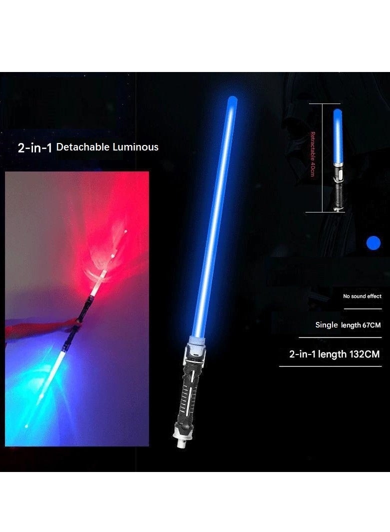 2 Pieces Blue Red Light Saber Strechable Mergeable Toy - Image 3
