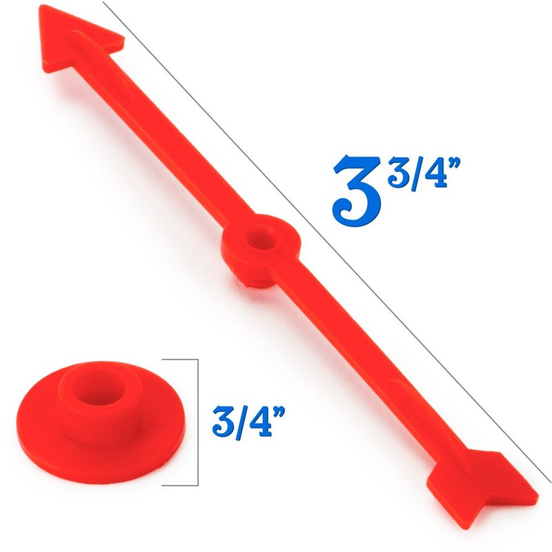 Brybelly 12-Pack of Arrow Game Spinners in 4 Rainbow Colors, 3 Arrows Per Color â€“ Assorted Set of 4-inch Plastic Spinner Game Pieces for DIY Board Games, Replacement Pieces, Projects & Classroom Activities - Image 4