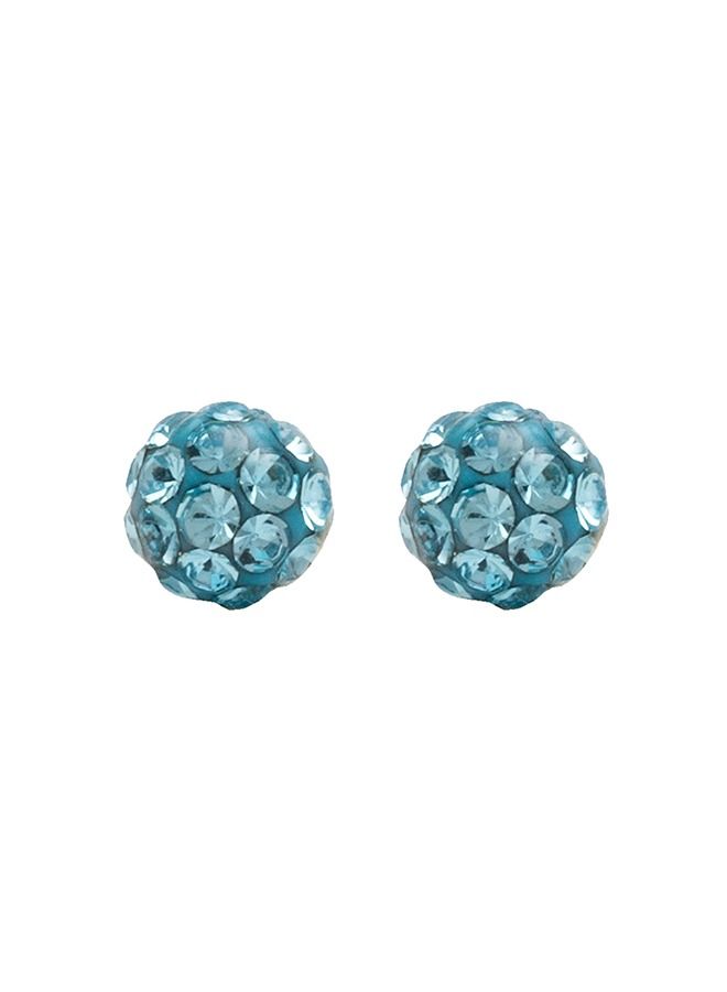 Studex 4.5MM Fireball Aquamarine Allergy Free Stainless Steel Ear Studs - Image 1